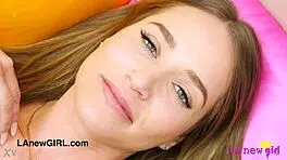 super hot aspiring model reveals petite milf body on sofa