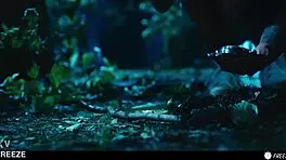 Frozen Coco Bae endures horny brunette's wild lesbian fuck frenzy