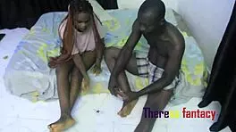 teaching ebony neighbor african whot led to hardcore creampie 😜🔥 wet pussy missionary