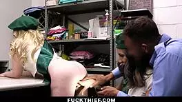 Slim Asian Teens Punished with Doggystyle Garage Threesome