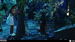 Frozen Coco Bae endures horny brunette's wild lesbian fuck frenzy