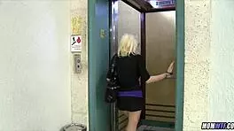 gorgeous blonde milf hairdresser teases her curves