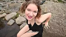 Succubus Teases and Begs for Halloween Juicy Pussy Creampie