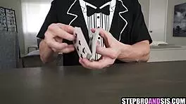 Brunette Teen Bribes with Hardcore Blowjob and Group Fuck