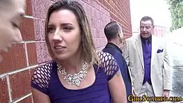 Petite Stockings Teen 18+ Bent Over Doggystyle Facial Jizz