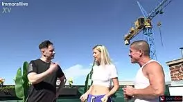 Lynna Nilsson's Tight Petite Cunt Stretched in First Double Vaginal Threesome DPP!