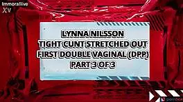 Lynna Nilsson's Tight Petite Cunt Stretched in First Double Vaginal Threesome DPP!