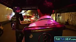 Tiny Filipina blonde MILF picked up bent over doggystyle amateur sex pounding