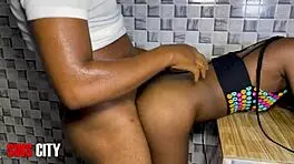 petite black babe's wet pussy pounded deep