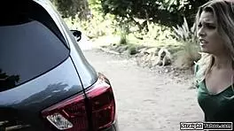 Driving Instructor Pounds Blonde Teen Pussy Outdoors Raw