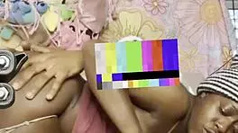 Petite Ebony Takes Big Black Cock on Casual Couch Fuck