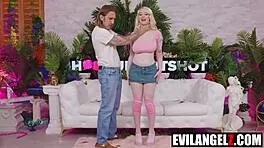 bryan gozzling pounds gigi sweets big boobs before massive facial blast