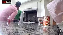 blonde babe begs for massive cock post dinner pounding