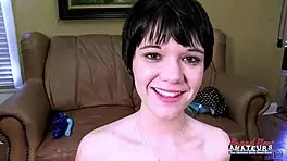 short haired cora rims ass deep and sucks juicy cock