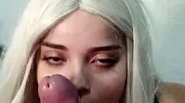 blonde witch deepthroats huge cock intense brazilian blowjob