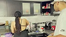 lover can't resist mia montiel's ass in kitchen pound