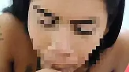 sloppy tinder teen chokes on deepthroat gagging blowjob facefuck