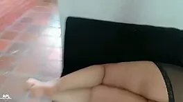 curvy babe with huge tits waits bent over ready for creampie doggystyle home fuck