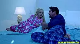 sexy brunette savannah sixx fingers pussy before slobbing big cock