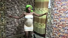 Neighbor roughly fucks latina pussy doggystyle closeup