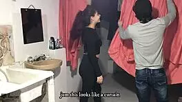 latina babe deepthroat blowjob gagging choking then hardcore pussy creampie cumshot skinny small tits