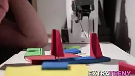 hey, petite brunette lizzie bell craves that sticky facial load