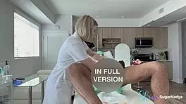 Latex nurse drains monster cock in hospital fetish!