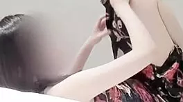 sexy japanese brunette teases small tits legs in tight one piece swimsuit