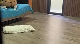 Horny babe takes huge anal toys after class shaking juicy ass