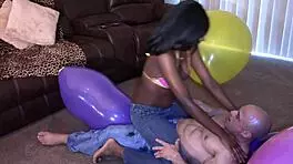 suggestive black booty grinds huge white cock to explosive orgasm