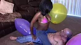 suggestive black booty grinds huge white cock to explosive orgasm