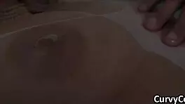 oily curvy blonde gets MASSAGE in see-through bodysuit 😍🍑