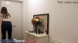 naughty uniform teen bends for intense spanking punishment!