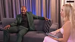 blonde bombshell auditions for massive black cock pounding