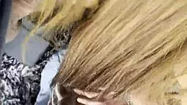 Hot babe's sloppy deepthroat massage on thick cock in 4k close-up