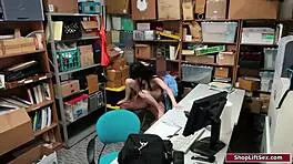 Officer Rips Clothes And Dominates Brunette With Monster Cock