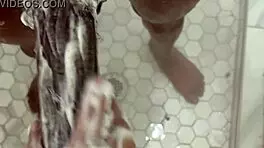 petite babe sneaks into shower for bbc pov riding adventure up close