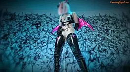 halloween succubus endures nonstop creampie machine pounding in tight hole