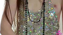 Dark Haired Brunette Fingers Wet Pussy to Shaking Orgasm