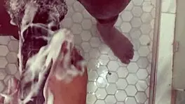 petite babe sneaks into shower for bbc pov riding adventure up close