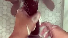 petite babe sneaks into shower for bbc pov riding adventure up close