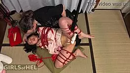 playful teasing restraint with petite japanese beauty