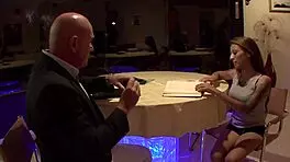 young brunette rides mature cock like eager whore craving more