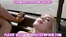 i can't believe this cute blonde 18yo taking black stepdad's huge cock doggystyle