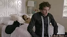 big ass babe gets doggystyled hard from behind