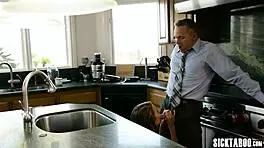 Pretty Brunette Teen Fucks Older Guy Anal Hardcore Style