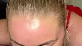 blonde sucks stepson's huge throbbing dick