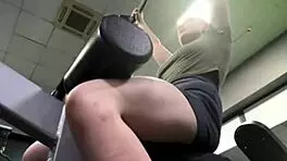 Squirting fountain erupts from curvy wet pussy in public outdoor thrill