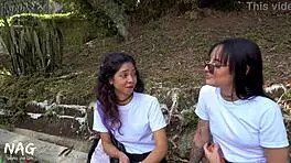 hot latina college girls skip class for wild lesbian pussy licking and scissoring 🔥👅