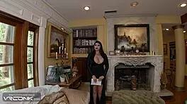 vr milf guides eager babe sucking monster cock in addams cosplay ffm